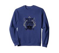 Ti siedi su Un Trono di bugie - Corona Gotica Felpa, Unisex per Adulti, Navy, XXL