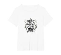 Ti siedi su Un Trono di bugie - Corona Gotica Maglietta, Donna Plus-Size, Bianco, 5X