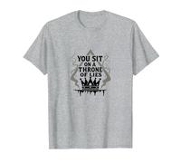 Ti siedi su Un Trono di bugie - Corona Gotica Maglietta, Uomo, Grigio Melange, 5XL
