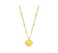 Ti Steel - Collana da donna con ciondolo a forma di cuore, lunghezza regolabile da 41 cm a 50 cm, colore oro o argento