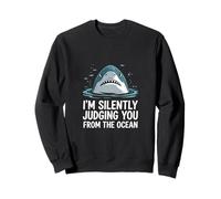 Ti sto giudicando silenziosamente dall'oceano Shark Diver Felpa
