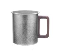 Ti - Tazza da caffè, portatile, grande, 450 ml, con supporto, per campeggio, latte, tè (450 ml)