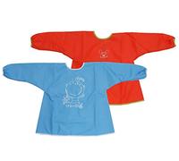 Ti TIN Confezione Da 2 Bavaglini Impermeabili 100% Poliuretano con Chiusura a Nastro | Set Di 2 Bavaglini con Maniche, Taglia 1 Anni