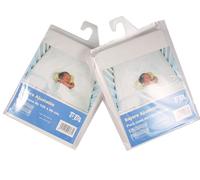 Ti TIN Confezione da 2 Lenzuola con Angoli per Culla 100% Cotone | Set di 2 Lenzuola con Elastico, 80x130 cm, 2 Lenzuola Bianche.