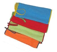 Ti TIN Confezione Da 4 Asciugamani in Spugna | 4 Asciugamani 90% Cotone - 10% Poliestere, 29x50 cm, Colori Blu e Arancione