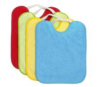 Ti TIN | Confezione Da 4 Bavaglini Impermeabili Per Bambini con Chiusura Elastica | 90% Cotone-10% Poliestere con Federa in Vinile |Set di 4 Bavaglini Per Bambini con Età Superiore a 1 Anno | 27x33cm