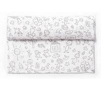 Ti TIN Mussola per Neonati 100% fibra di cotone | Extra Morbida e Assorbente per Neonati con Stampa Disegni di Bambini, Colore Grigio, 120x120 cm