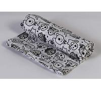 Ti TIN Mussola per Neonati 100% fibra di cotone | Extra Morbida e Assorbente per Neonati con Stampa Mostri, Colore Grigio, 120x120 cm