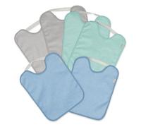 Ti TIN Pack 5+1 Bavaglini Assorbenti con Elastico per Asilo - Spugna di Cotone Extra Morbida Certificata OEKO-TEX - Oltre 12 Mesi
