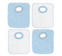 Ti TIN Set 4 Bavaglini Impermeabili per Bambini 33x36 cm, 6-18 Mesi | 100% Poliestere in Microfibra, Rivestimento in Vinile, Collo a Maglietta, Lavabili e Riutilizzabili
