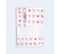 Ti TIN | Set Per Culla con Lenzuolo con Angoli, Lenzuolo, Federa, 100% Cotone | Set di 2 Lenzuola e 1 Federa | 80x130 cm