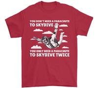 Ti Un Paracadute To Skydive Due Volte Paracadutismo Uomo T-Shirt 100% Cotone