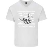 Ti Un Paracadute To Skydive Due Volte Paracadutismo Uomo V-Neck Cotone T-Shirt