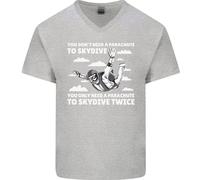 Ti Un Paracadute To Skydive Due Volte Paracadutismo Uomo V-Neck Cotone T-Shirt