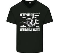 Ti Un Paracadute To Skydive Due Volte Skydiving Uomo V-Neck T-Shirt