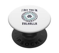 Ti vedo in Valhalla (Dichiarazione Viking Fighter) PopSockets PopGrip Adesivo