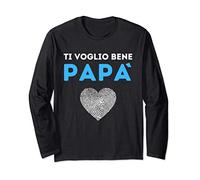 Ti voglio bene papa' regalo retro vintage chic Maglia a Manica