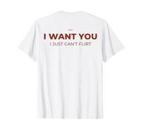 Ti Voglio ma No so flirtare Uomo ironico Festa Disco Vacanza Maglietta