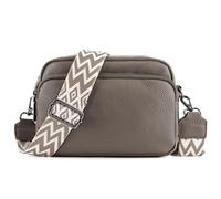 TIAASTAP Borsa a tracolla da donna, piccola borsa a tracolla in pelle, borsa a tracolla da donna, borsa moderna con ampia tracolla e 3 scomparti, talpa, 21 x 15 x 8 cm