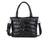 TIAASTAP Puffer Tote Bag da donna, borsa trapuntata, leggera, imbottita, con due cinghie, grande capacità, morbida borsa per lavoro, shopping, scuola, viaggi, A01-extra large-nero