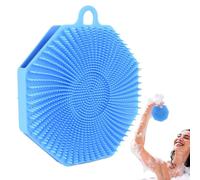 Tiajingzi Scrubber doccia in silicone | Scrub corpo in silicone da donna - accessori da bagno, esfoliante delicato per la pelle, massaggiatore per cuoio capelluto, luffa da bagno per pelli sensibili
