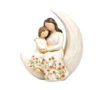 Tiajingzi Statuetta per madre e figlia, design senza volto, statua da abbracciare, per la festa della mamma, per la nonna e le donne, come decorazione per libreria, armadio, casa, comodino, scrivania