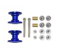 TIAJTHYD 2 Pezzi di Ricambio in Alluminio Leggero for rulli di Guida Doppi da 12-13 mm 95423 for Modello di Auto Tam-iya Mini 4WD(Dark Blue)