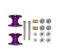 TIAJTHYD 2 Pezzi di Ricambio in Alluminio Leggero for rulli di Guida Doppi da 12-13 mm 95423 for Modello di Auto Tam-iya Mini 4WD(Purple)