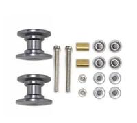 TIAJTHYD 2 Pezzi di Ricambio in Alluminio Leggero for rulli di Guida Doppi da 12-13 mm 95423 for Modello di Auto Tam-iya Mini 4WD(Grey)
