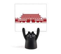 Tiananmen Chairman Mao - Porta memo cinese rosso con gatto nero