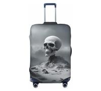 Tianbamxgdp Copertura protettiva per valigie da viaggio con stampa di teschi punk, adatta per valigie da 45-81 cm, nero, Medium