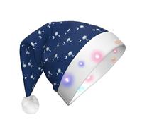 Tianbaozdp Cappello di Natale con stampa di bandiera della Carolina del Sud, cappello colorato con luci a LED, accessorio per feste di vacanza