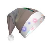 Tianbaozdp Cappello di Natale con stampa libellula, cappello di Natale con luce a LED, colorato