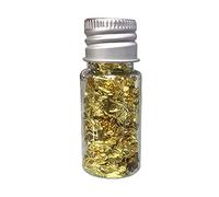 Tianbi Fiocchi di Foglie d'oro Commestibili da 10 Ml Piatti per La Decorazione di Maschere in Foglia d'oro Commestibili Decorazioni per Dolci da Cucina in Lamina d'oro per Cucinare Torte
