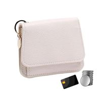 Tianeri portafoglio da donna in pelle PU Tri-Fold Compact Cash Money Holder, bianco, Refer to description, Unisex