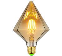TIANFAN Ampoules LED Vintage 4W Blanc Chaud 2500Kelvin Big Globe Cristal Ampoule LED 220/240V Edison Vis E27 Base Spécialité Ampoule Décorative G125 (Pyramid)