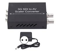 TianfuSpanda Convertitore video 3G SDI in AV Audio stereo composito | Rilevamento automatico 3G e HD, convertitore SDI-CVBS per home theater, audio analogico 2CH, portata 300m.