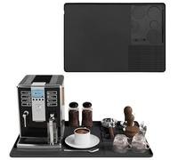 Tianher Tappetino Scolapiatti, 40x60cm Tappetino Macchina Caffe Super Tappetino Assorbente Cucina Silicone Antiscivolo Tappetini Accessori Cucina Tappeto Lavandino Posate Drenante(Nero)