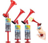Tianher Tromba da Stadio，3 PCS Trombetta da Stadio Handheld Fanfare Air Horn Tromba ad Aria Compressa Loud Handheld Air Horn per Feste Partite di Calcio Eventi Sportivi Rosso