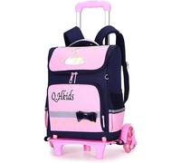 TIANHEY Robusto passeggino universale per bicicletta, borsa da viaggio, trolley, zaino per la scuola, zaino per la scuola elementare, 6 ruote, salire le scale, spalle, borsa, doppio uso, grande