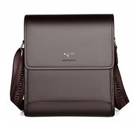 TIANHONGDAISHU Borsa a tracolla da uomo in vera pelle retrò piccola borsa a tracolla per uomo Business Flap Over Man Satchel, 6581-1 Piccolo Marrone, Small
