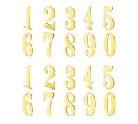 TIANLIN 20 Pezzi 0-9 Numeri Adesivi Grandi, Acrilico Impermeabili Numero Civico Esterno, Altezza 48 mm, Spessore 1,8 mm, Colore Oro Numeri Adesivi, Adatto per Numeri Civici e Numeri Di Caselle Postali