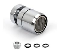 TIANLIN Aeratore Rubinetto, Rompigetto per Rubinetti Ruotabile a 360°, Ideale per Cucine e Bagni, con Adattatore Incluso, Compatibile con Rubinetti con Filettatura Esterna M22 o Interna M24