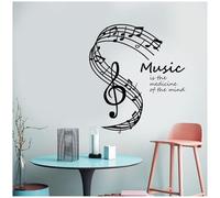 TIANLIN Music Note Adesivi da Parete, 30 X 33 cm Adesivi da Parete Decorativi, Nero Artistico con Pellicola Trasferibile, Adatto per Camere da Letto, Soggiorni e Sale Musica Fai Da Te