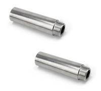 TIANLIN Raccordo Prolunga Unione Diritto, 2 Pezzi Giunto Prolungato 1/2 Zoll x 60 mm, Connessione Filettata, Non Facile da Arrugginire, per Soffione Doccia con Valvola Angolo del Rubinetto