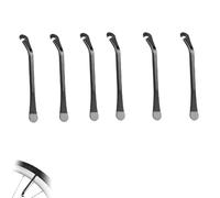 TIANLIN Set di 6 Leve per Pneumatici Bici in Metallo, 120 x 7 mm Acciaio al Carbonio Leve Smontagomme per Smontaggio Pneumatici MTB e Bici da Strada (Nero)