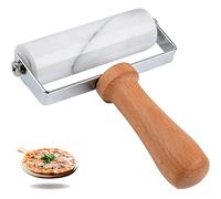 Tianman Mattarello in marmo, piccolo, per mattarello, per pizza, in marmo, antiaderente, per tortilla fudge, pizza e altri biscotti in cucina (tipo 1 bianco)
