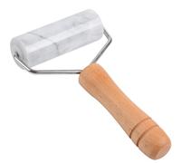 Tianman Mattarello in marmo, piccolo, per mattarello, per pizza, in marmo, antiaderente, per tortilla fudge, pizza e altri biscotti in cucina (tipo 2 bianco)