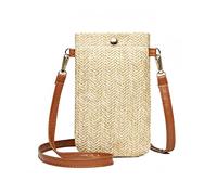 TIANNAIT Borsa a tracolla in paglia 1 pezzo borsa da spiaggia estiva tutta abbinata borsa a tracolla intrecciata da donna borsa a tracolla semplice verticale da donna borsa a tracolla verticale per