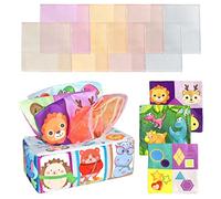 TIANNAIT Set da gioco sensoriale, gioco in cotone antistrappo per bambini, contiene 3 pezzi di carta scoppiettante e 8 sciarpe colorate per esercitare la coordinazione occhio-mano.